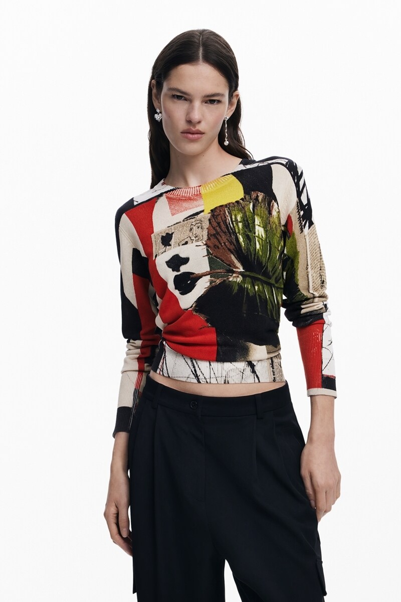 ラクロワのコラージュセーター／デシグアル（Desigual） 9,398円