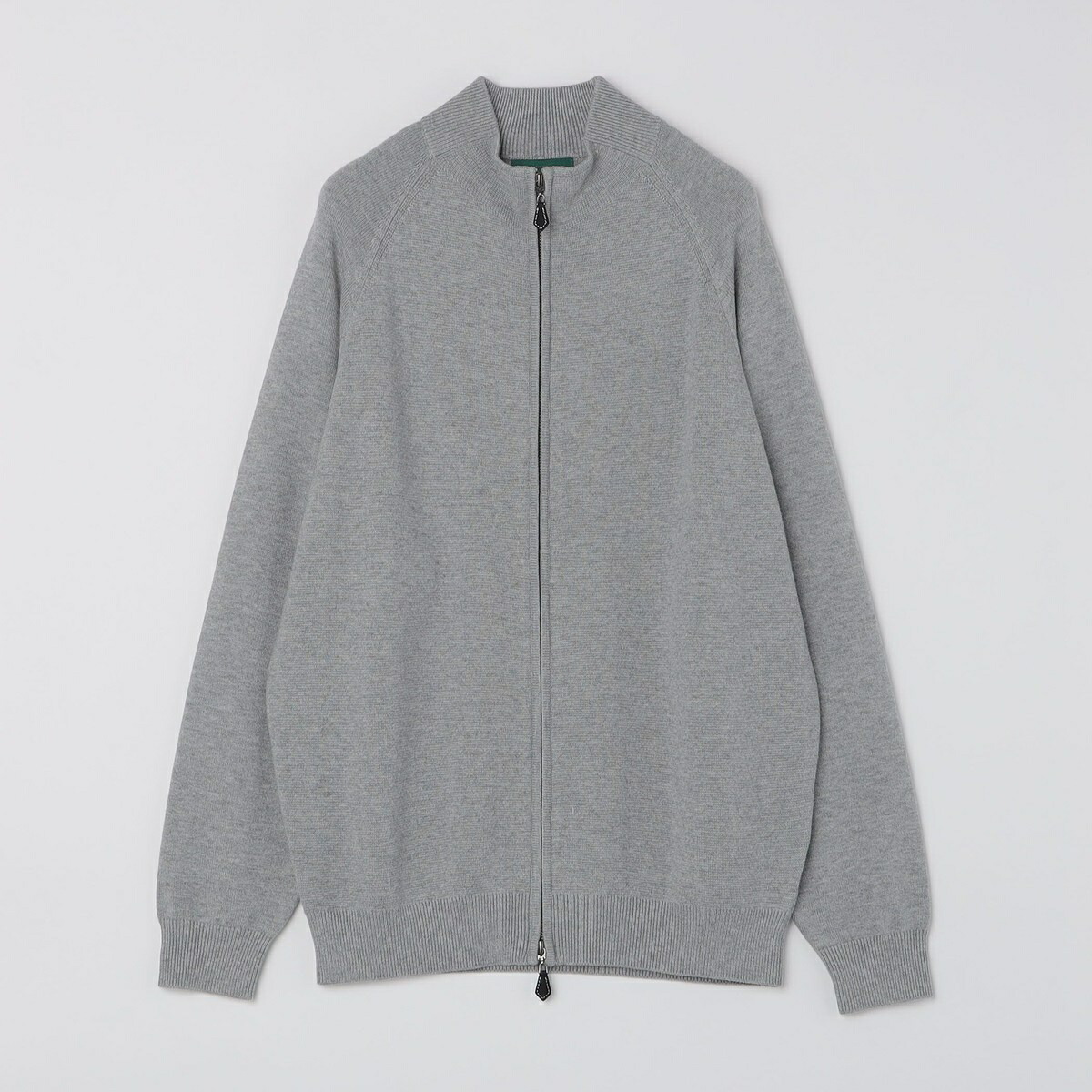 ALANPAINE: 12ゲージ ウール/コットン ファネルネック ジップアップ ニット／シップス（SHIPS）