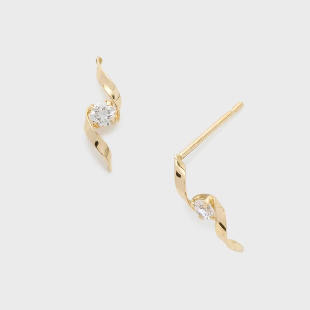 K10キュービックジルコニアピアス／ノジェス（NOJESS）