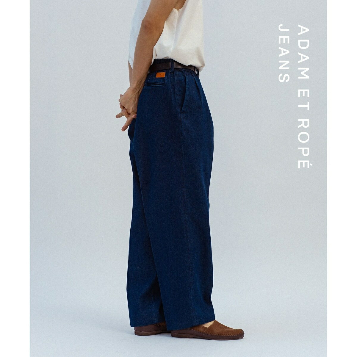 ワイド イージー デニムパンツ / ADAM ET ROPE' JEANS -GRID-／アダムエロペ（ADAM ET ROPE'）