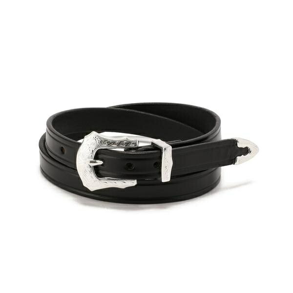 TORY LEATHER 3／4 inch 3-Piece Silver Buckle Set Be／ビーバー（BEAVER）