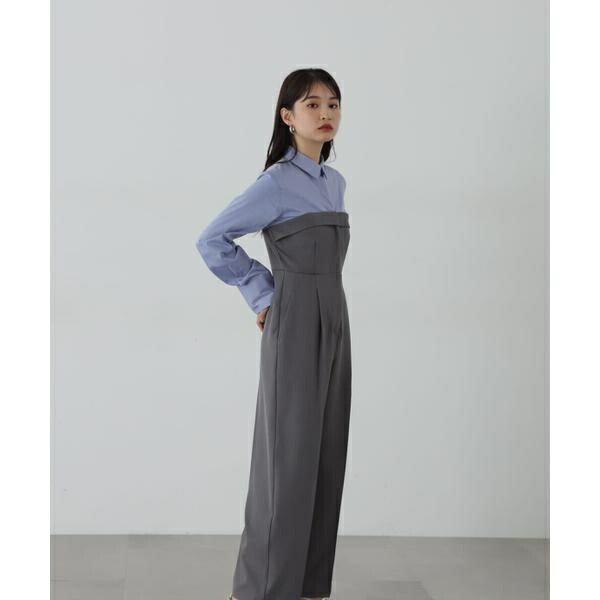 シャツドッキングテイラードジャンプスーツ《S Size Line》／エヌ ナチュラルビューティーベーシック（N.Natural Beauty Basic*）