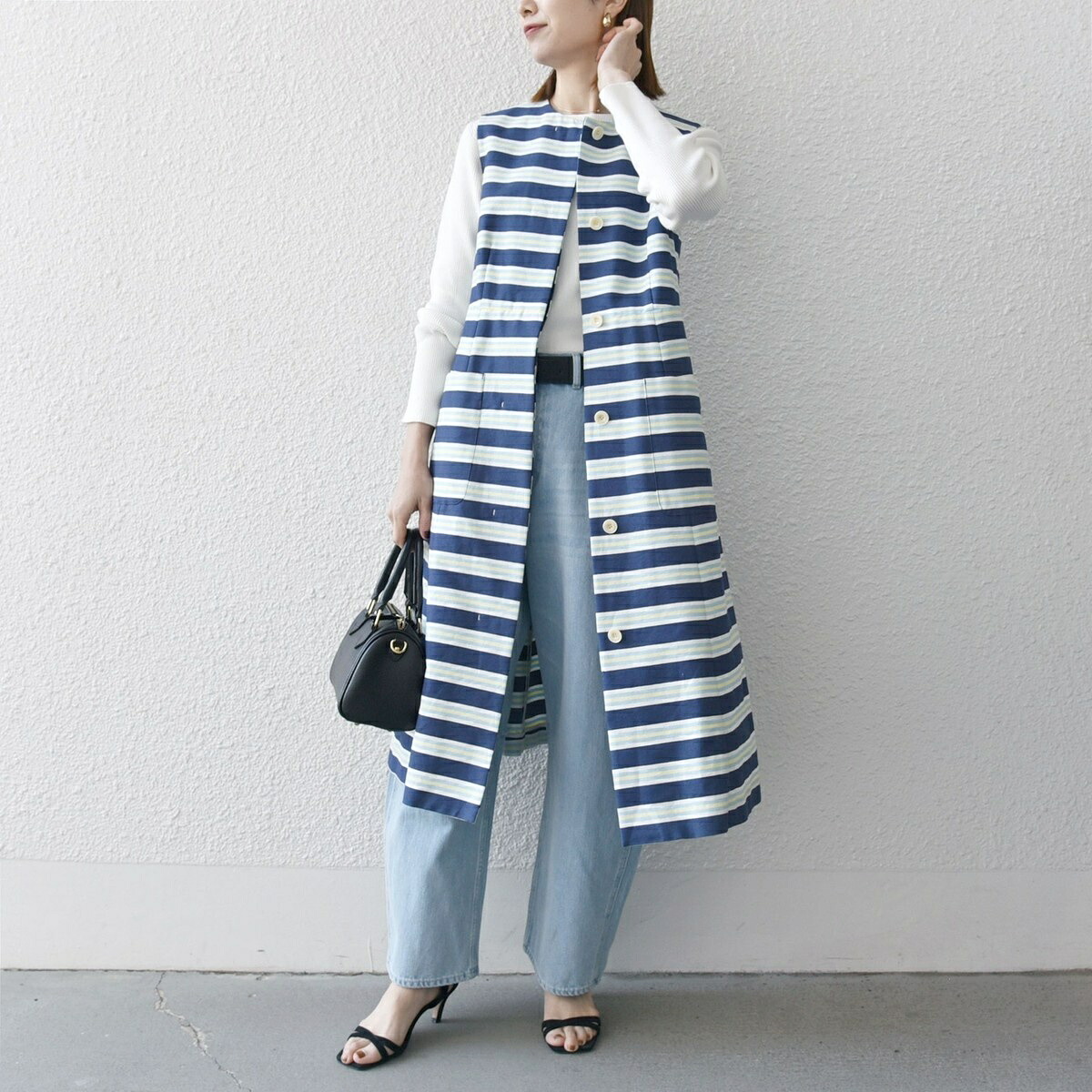 SHIPS any:キャンバス ボーダー ジレ ワンピース／シップス エニィ（SHIPS any）｜丸井（マルイ）店