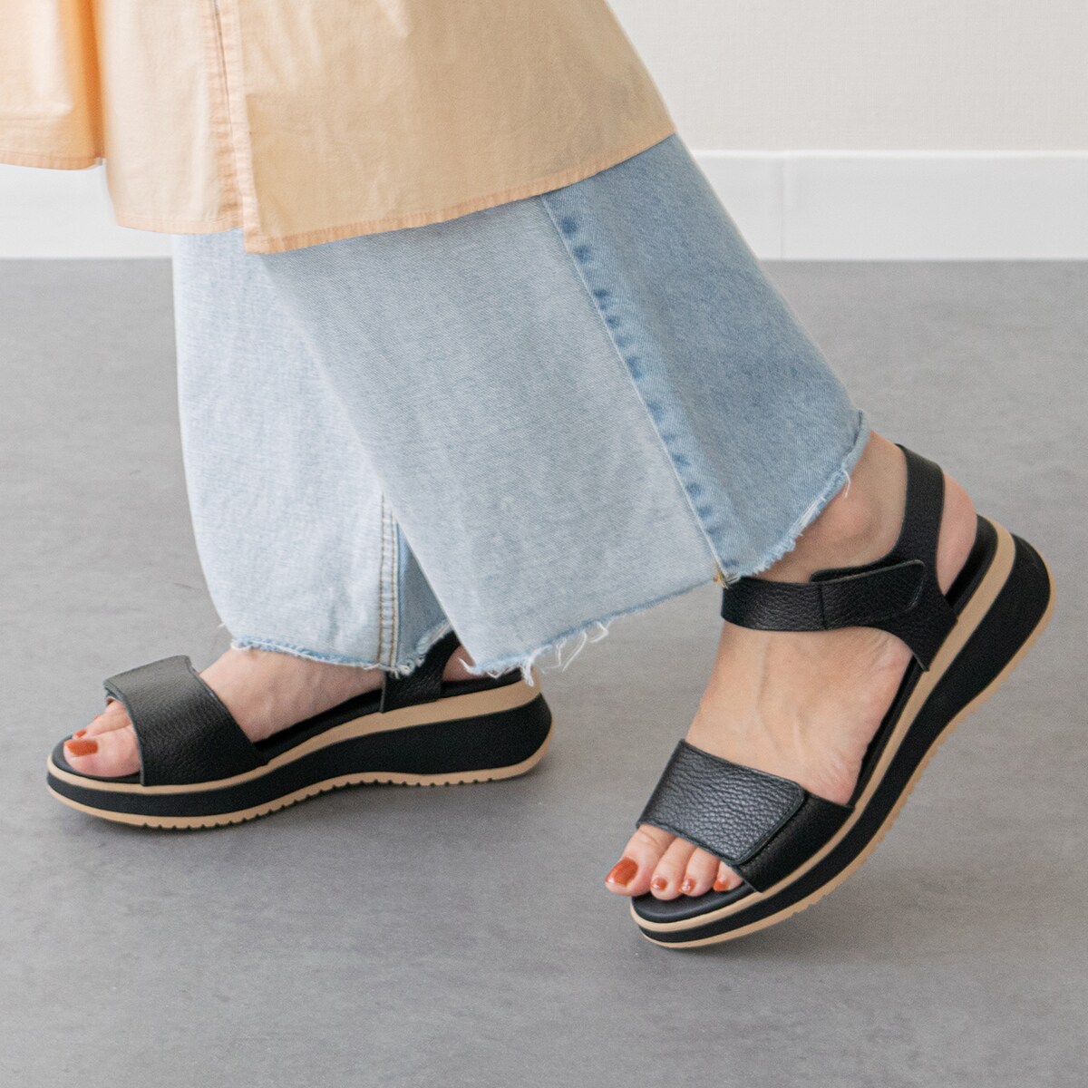 Oh my Sandals◆5cmヒール◆ベルクロローヒールサンダル／オー マイ サンダルズ（Oh my Sandals）｜丸井（マルイ）店