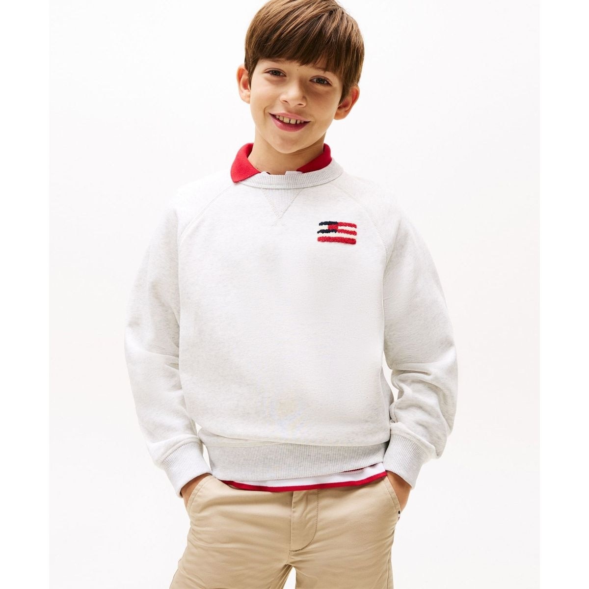 BOYS ヒルフィガーフラッグリラックストレーナー／トミー ヒルフィガー（Tommy Hilfiger）