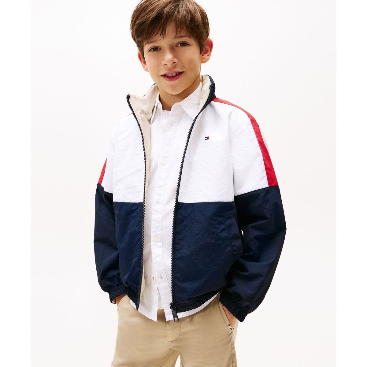 BOYS カラーブロックリバーシブルジャケット／トミー ヒルフィガー（Tommy Hilfiger） コート・ジャケット-キッズファッション