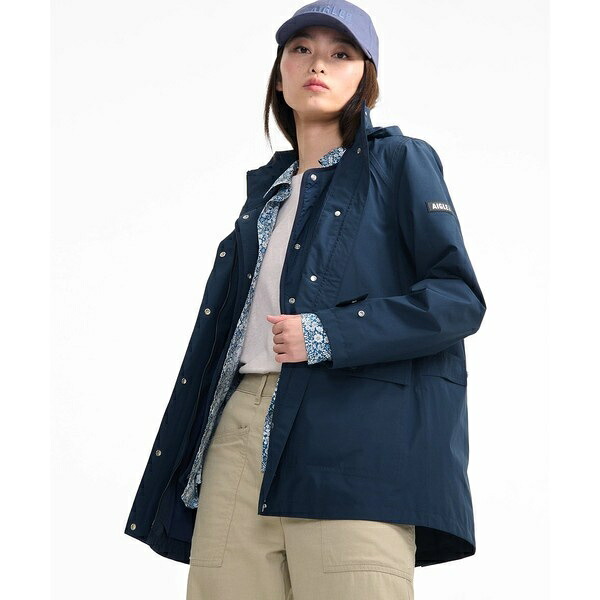 防風 防水 透湿 GORE-TEX ゴアテックス 2レイヤー フーデッドコート / フード取り外し可／エーグル（AIGLE）