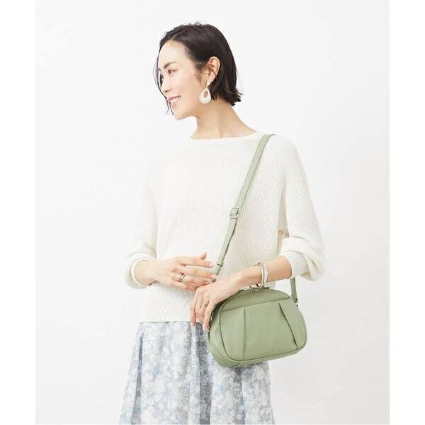 タックポイントラウンドショルダーバッグ／MK ミッシェルクラン バッグ（MK MICHEL KLEIN BAG）
