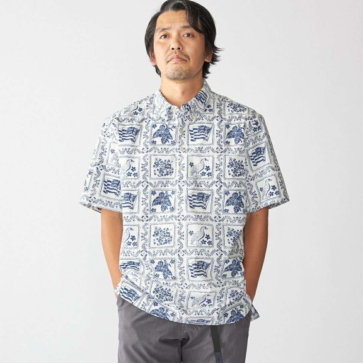 【SHIPS別注】Reyn Spooner: ラハイナ セーラー プルオーバーシャツ／シップス（SHIPS）
