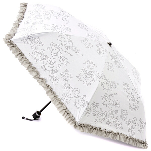 フォション 折りたたみ日がさ（傘袋付き添い人）一本調子 ange（アンジュ） 【FAUCHON】／フォション（FAUCHON）