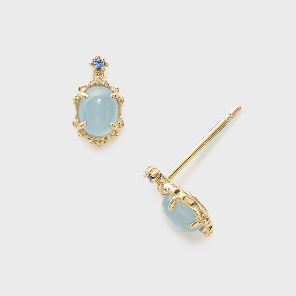 K10アクアマリンピアス／ノジェス（NOJESS）
