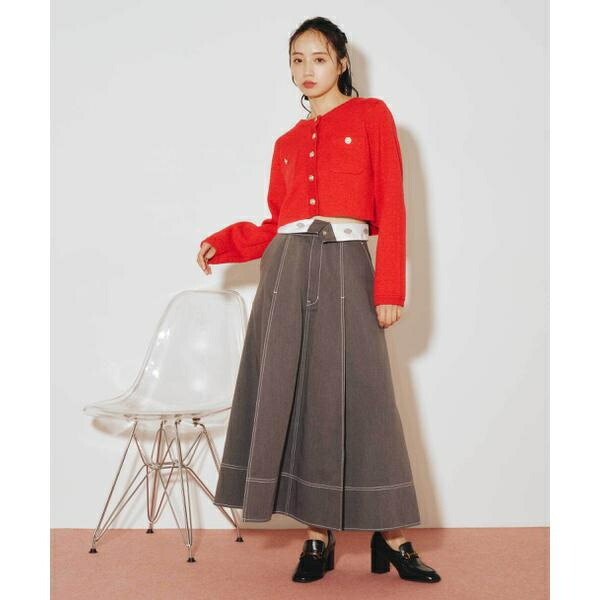 「Dickies × JILL by JILL STUART」別注ステッチロングスカート／ジル バイ ジル スチュアート（JILL by JILL STUART） 6,435円
