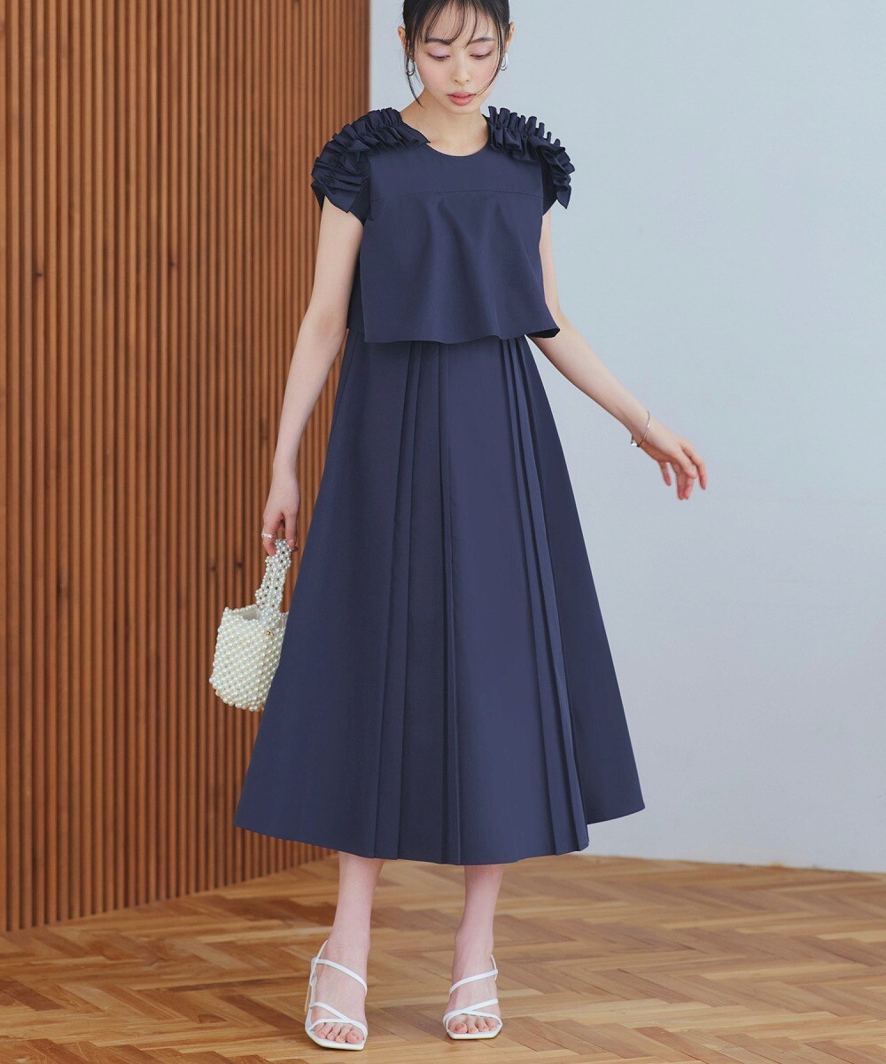 楽天市場】ドロストデザインドッキングバルーンワンピース／ルイルエ