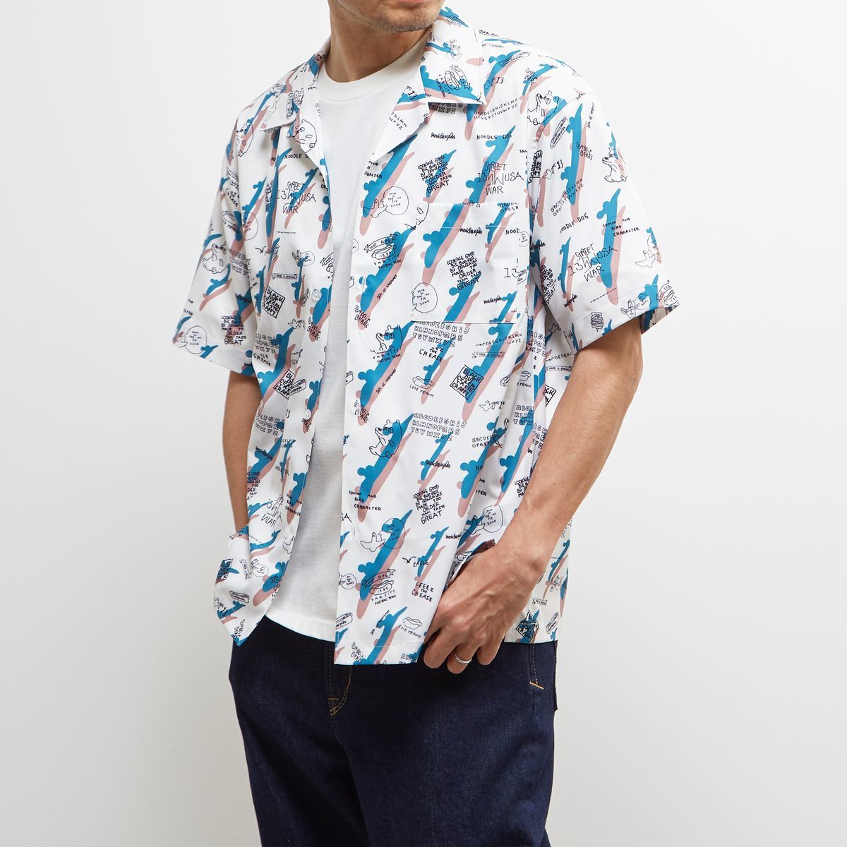 《別注》【マスターフレーム】MARK GONZALES AWC | 総柄シャツ／メンズメルローズ（MEN'S MELROSE）