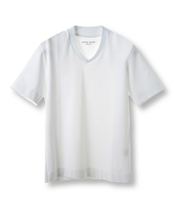 【ACTIVE TAILOR/アクティブテイラー】シルケットスムースVネックTシャツ＜接触冷感 / ／メンズビギ（MEN'S BIGI）