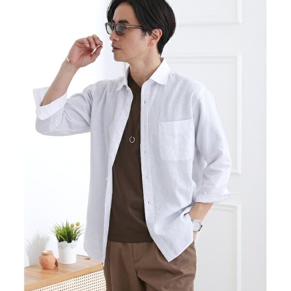 【LIMITED】リネンブレンド 7分袖シャツ／タケオキクチ（TAKEO KIKUCHI）
