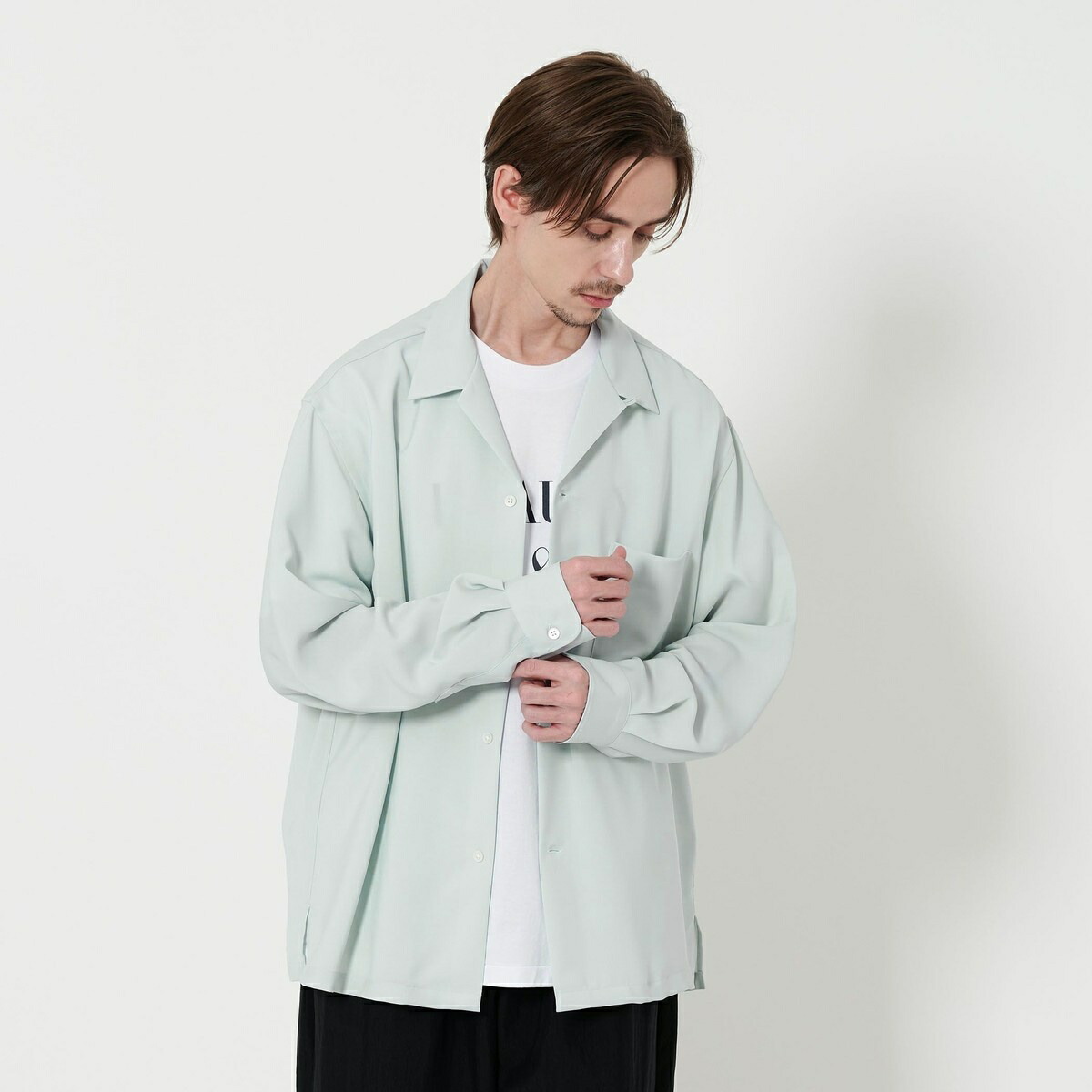 BEAUTY&YOUTH ジャカードシフォン ショートスリーブ シャツ BEAUTY&YOUTH ジャカードシフォン ショートスリーブ シャツ