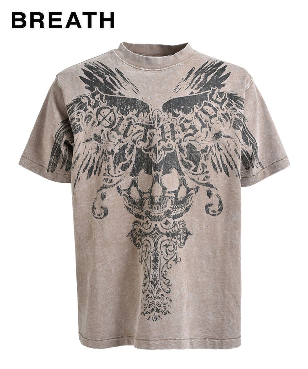 【BREATH】SKULL WING LOGO TEE / ダスト [BR25SS-C5006]／スタイライズ（STYLISE）｜丸井（マルイ）店