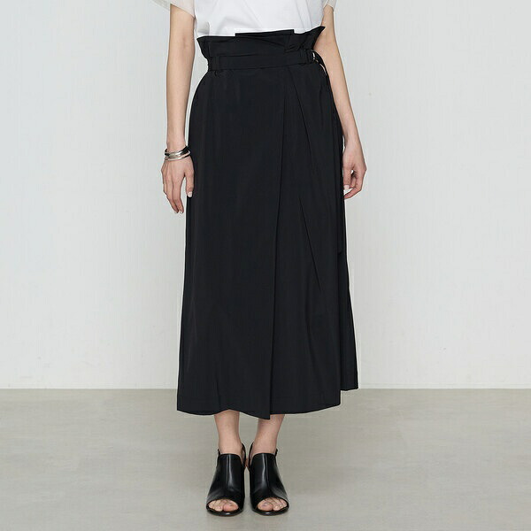 【セットアップ対応】ナイロン2WAYストレッチ ラップ風スカート／ギャバジン K.T（Gabardine K.T）
