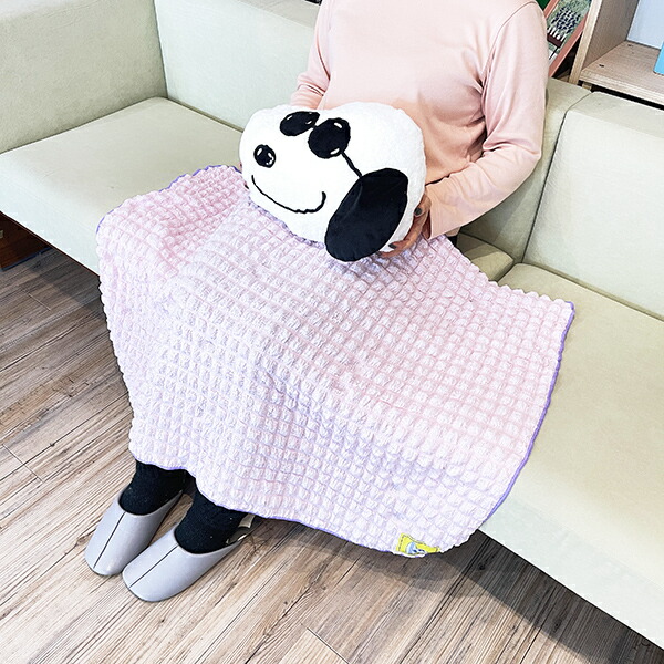 SNOOPY - スヌーピー ジョー・クール クッションinブランケット ブルー 寝具 SNOOPY 西川 スヌーピー ジョー・クール クッションinブランケット ブルー