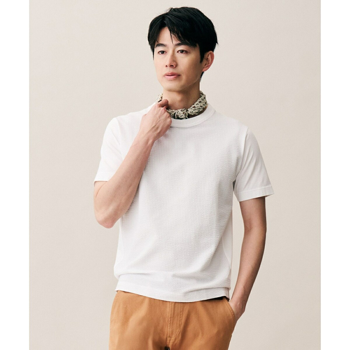 【オーガニックコットン使用・日本製・26SS新色】JOEコットンサッカークルーネック Tシャツ／ジョセフアブード（JOSEPH ABBOUD）｜丸井（マルイ）店 11,011円