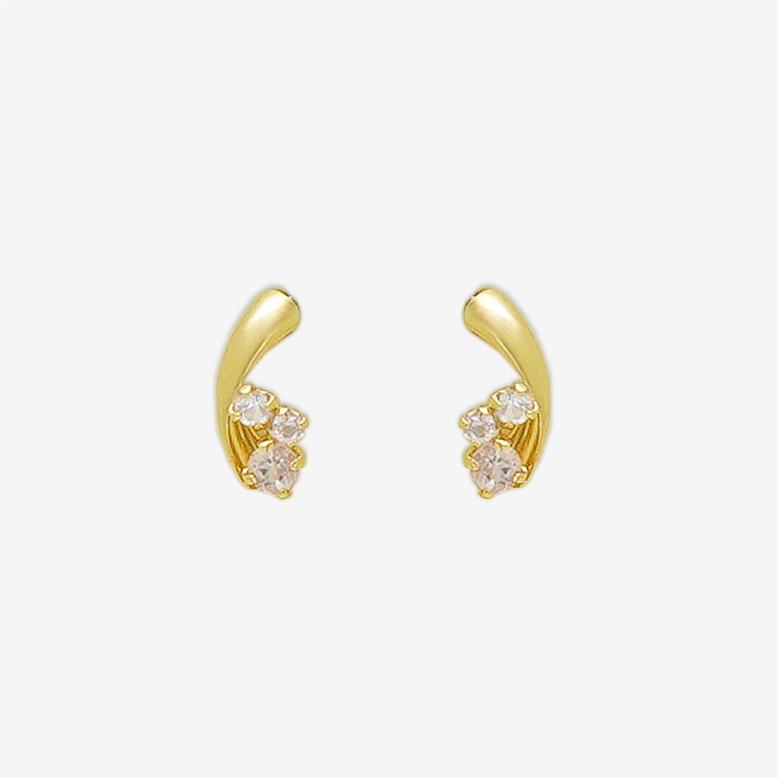 4月誕生石 K10 イエローゴールド モルガナイト ピアス／エステール（ESTELLE）