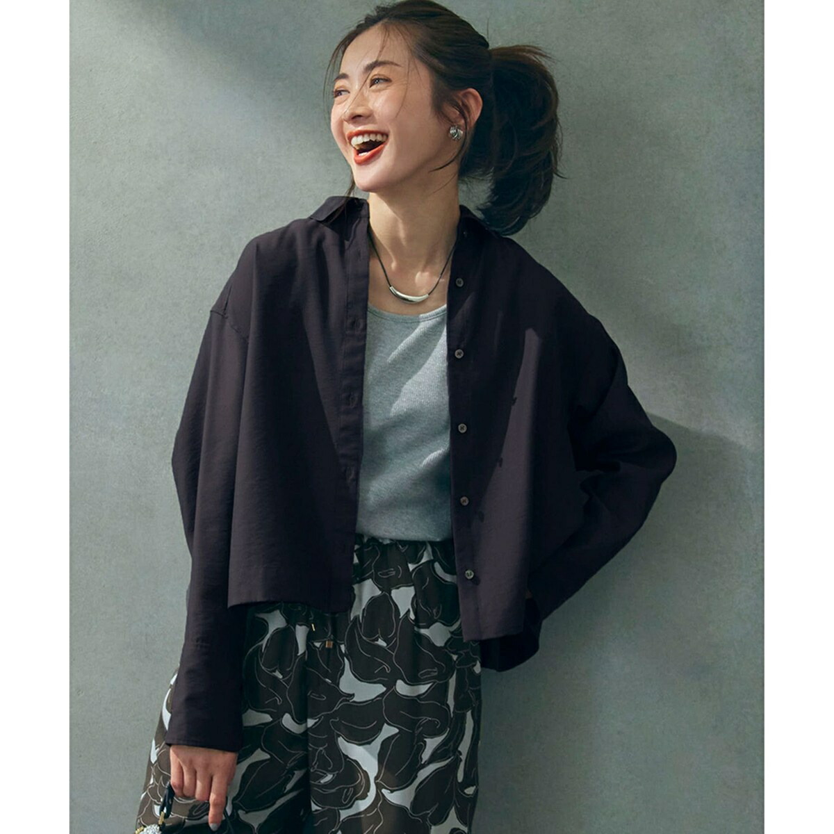 【Oggi5月号掲載/接触冷感/速乾性】シアータンブラー シャツ/23区(23KU)|丸井(マルイ)店