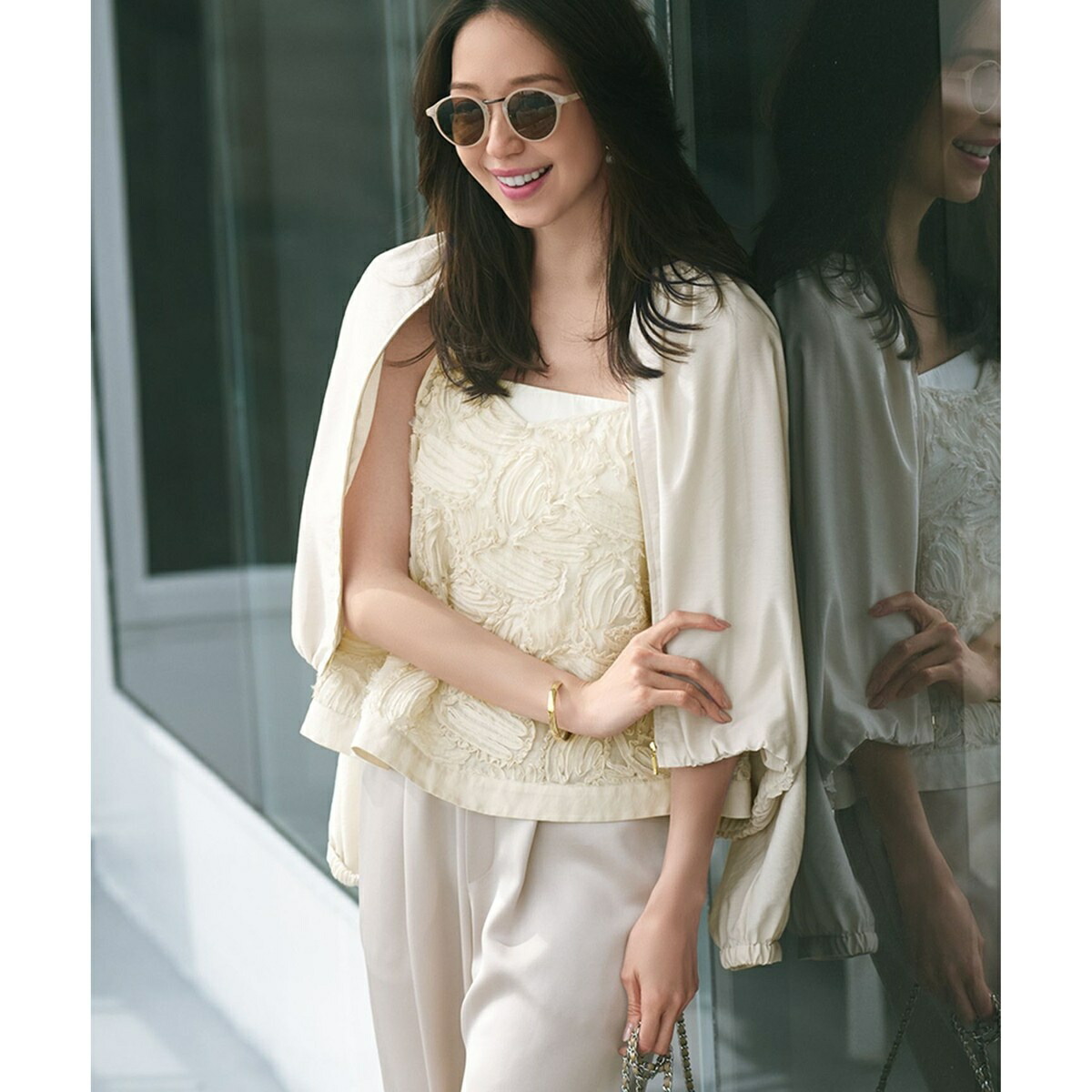 【新品】23区【接触冷感/速乾】シアータンブラー ブルゾン 楽天市場】【速乾性/接触冷感】シアータンブラー ブルゾン／23区