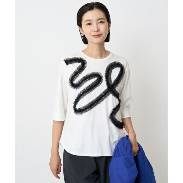 チュールテープラインカットソー／ジョルジュ・レッシュ（GEORGES RECH） Tシャツ・カットソー-トップス