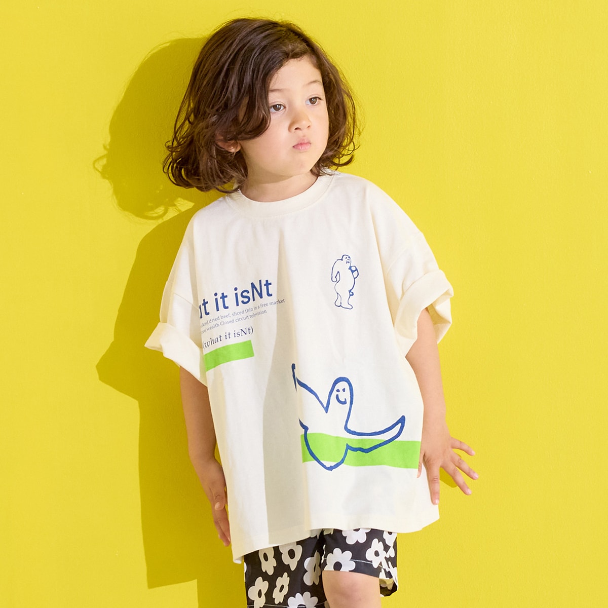 新品2025SS MOUN TEN. ホワイト 長袖シャツ キッズ 140 セーラー配色 Tシャツ ホワイト 80cm・90cm・100cm・110cm