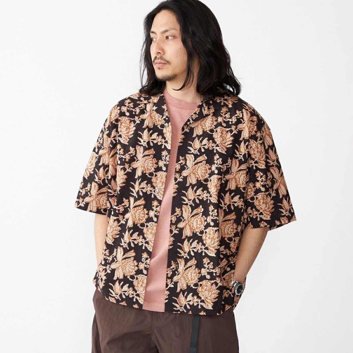 BENCH MARKING SHIRTS: 北米インディアン バティック 遊撃手捩り プルオーバー／シップス（SHIPS）