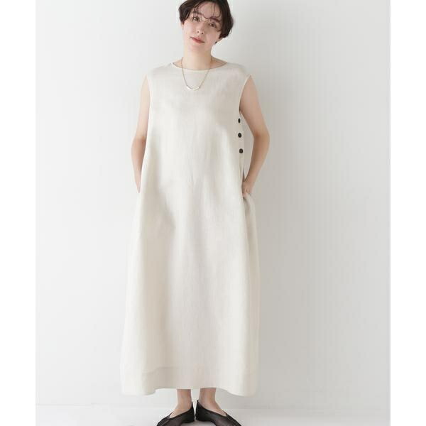 ◆リネンボートネックロングワンピース／ヒューマンウーマン（human woman） 19,111円