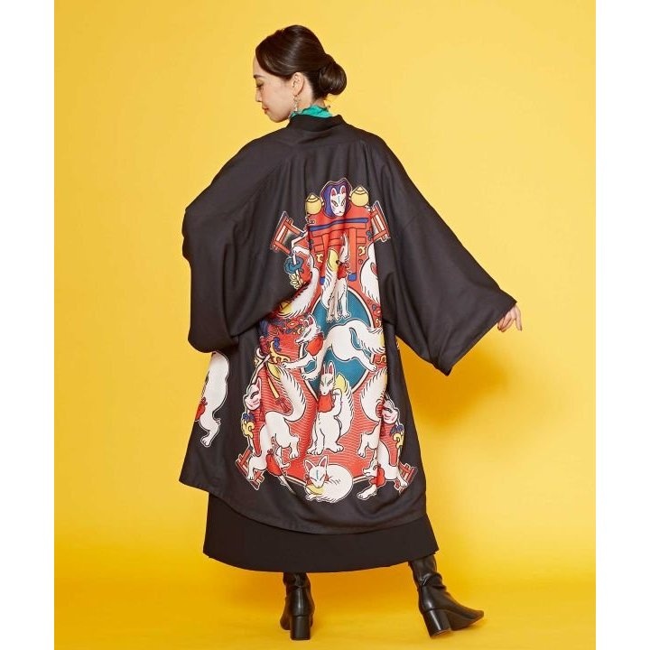【カヤ】来福リヴァーシブル羽織《中村杏子×倭物やカヤ》／カヤ（kaya） カーディガン-メンズファッション-トップス