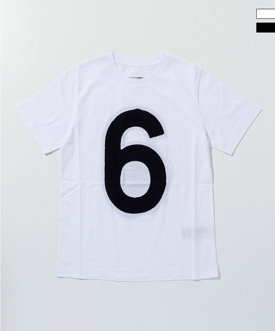 MM6 Maison Margiela ブランドロゴ半袖Tシャツカットソー／エムエムシックス　メゾン　マルジェラ（MM6 Maison Margiela）