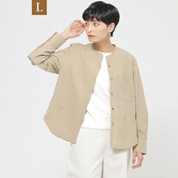 【L】【防しわ】【UV対策】【ウォッシャブル】テックスブリッドシャツジャケット／エヴェックス バイ クリツィア（EVEX by KRIZIA）｜丸井（マルイ）店
