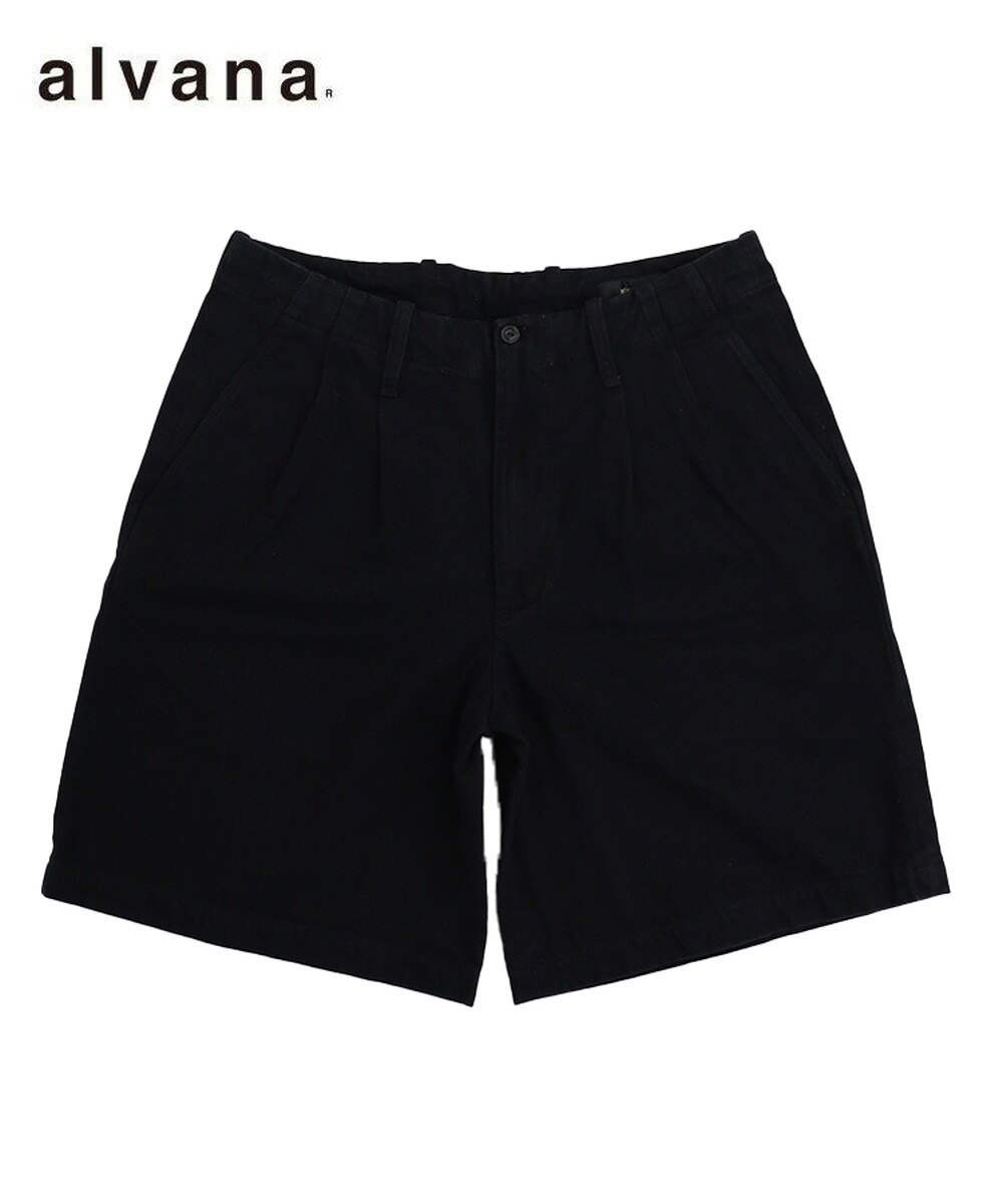 【alvana】NATURAL TWILL SHORT PANTS / インクブラック／スタイライズ（STYLISE）
