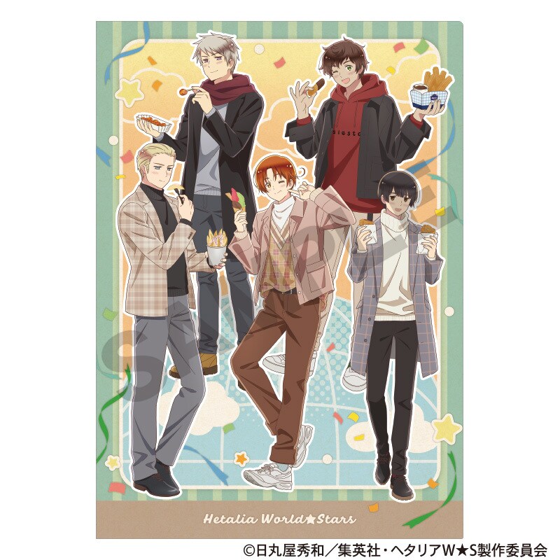 ヘタリア World★Stars　シングルクリアファイル　ミント　食べ歩き／クラックス（CRUX）画像