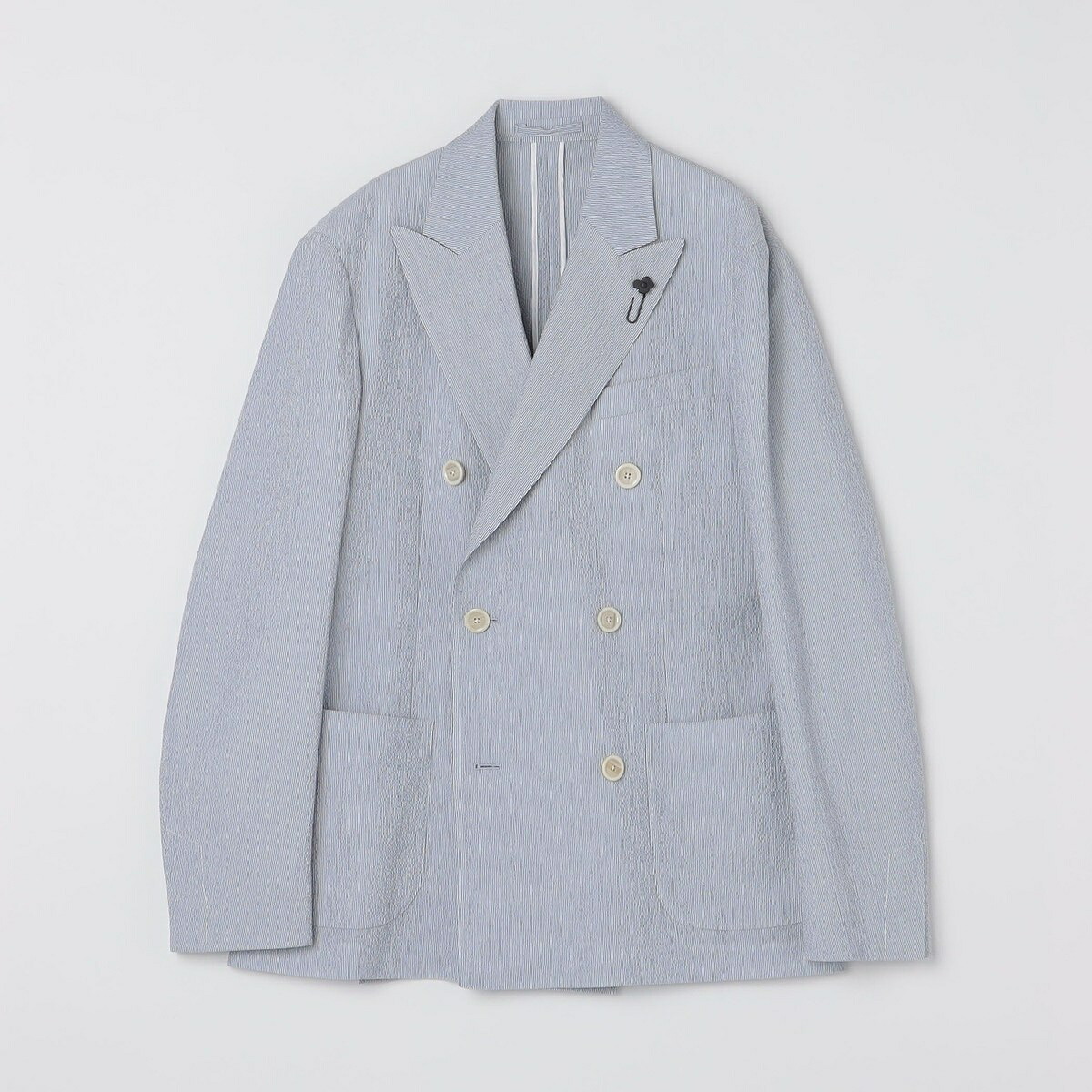 LARDINI: ROMA シアサッカー ダブルブレステッド ジャケット／シップス（SHIPS）