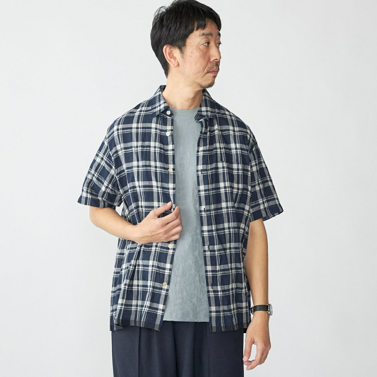 SHIPS: インディア レギュラーカラー ショートスリーブ シャツ／シップス（SHIPS）