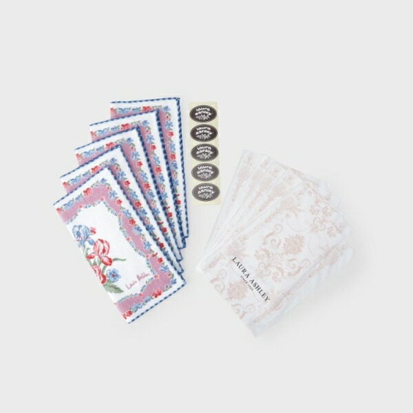 【WEB限定／お配りギフトにおすすめ！／ラッピング資材付き】ウェストウェルバンチ柄 プリントタオルハンカ／ローラ アシュレイ（LAURA ASHLEY）
