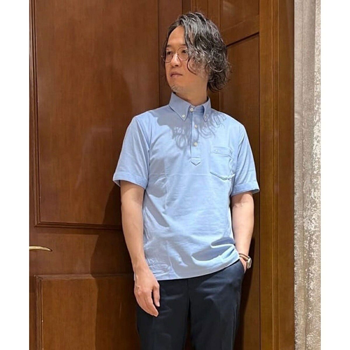 コットン/ポリエステルピケ ソリッド ポロシャツ withポケット／ブルックスブラザーズ（Brooks Brothers）