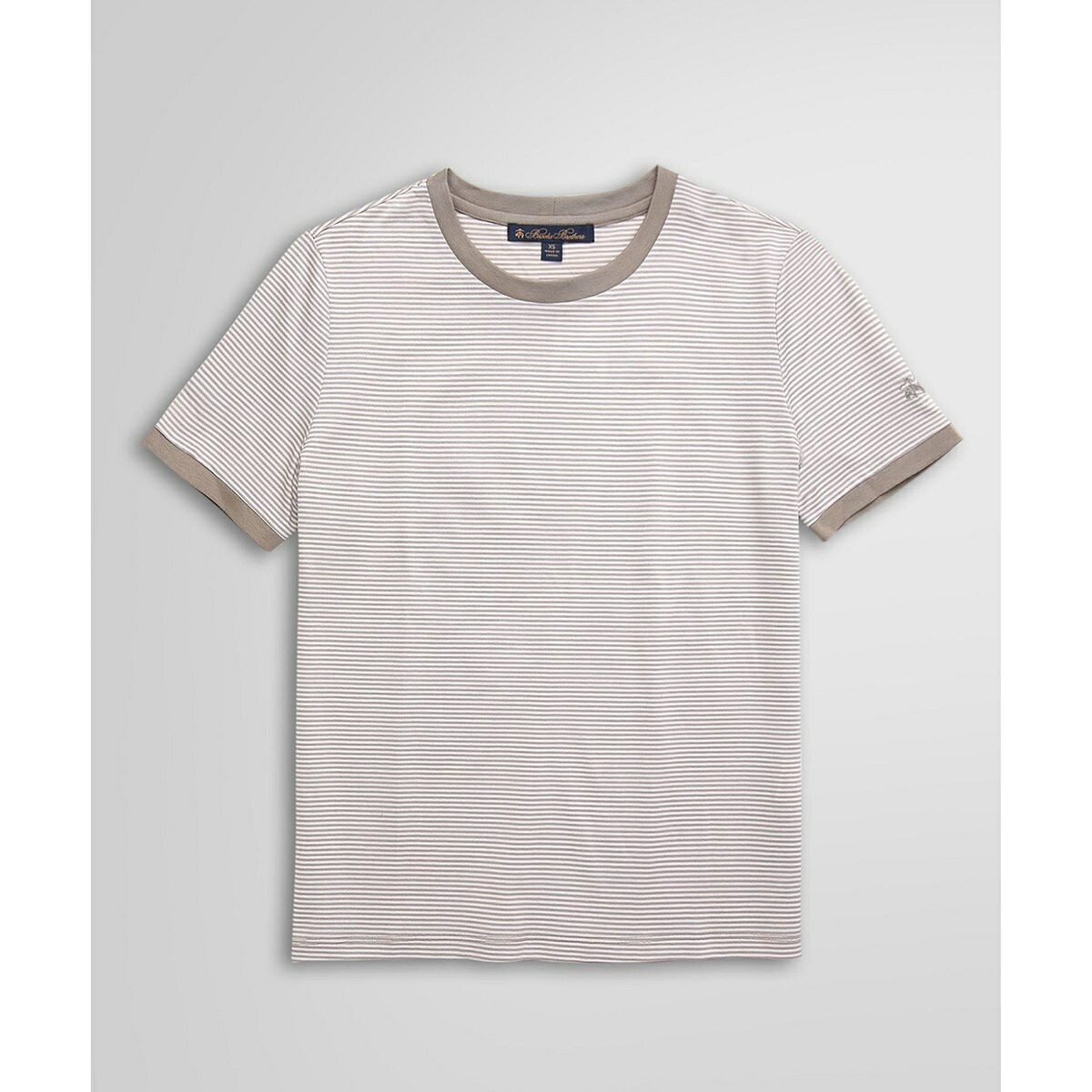 綿織物 縞模様 リンガーティーシャツ／ブルックスブラザーズ（Brooks Brothers） トップス-Tシャツ・カットソー