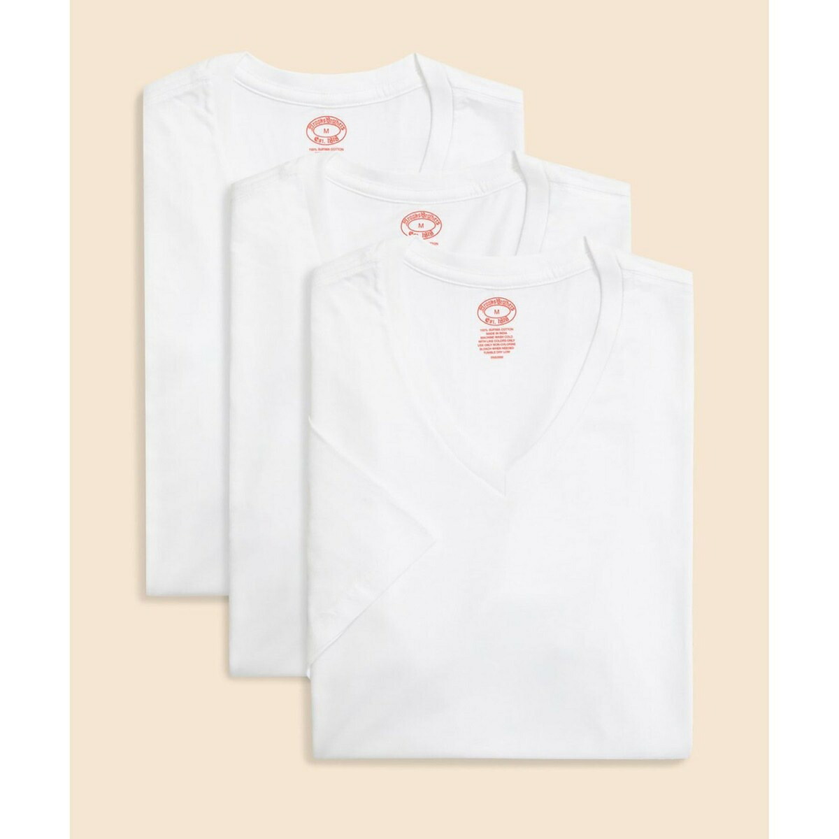 スーピマコットン　GFロゴ　３パック　VネックＴシャツ　Traditional Fit／ブルックスブラザーズ（Brooks Brothers）