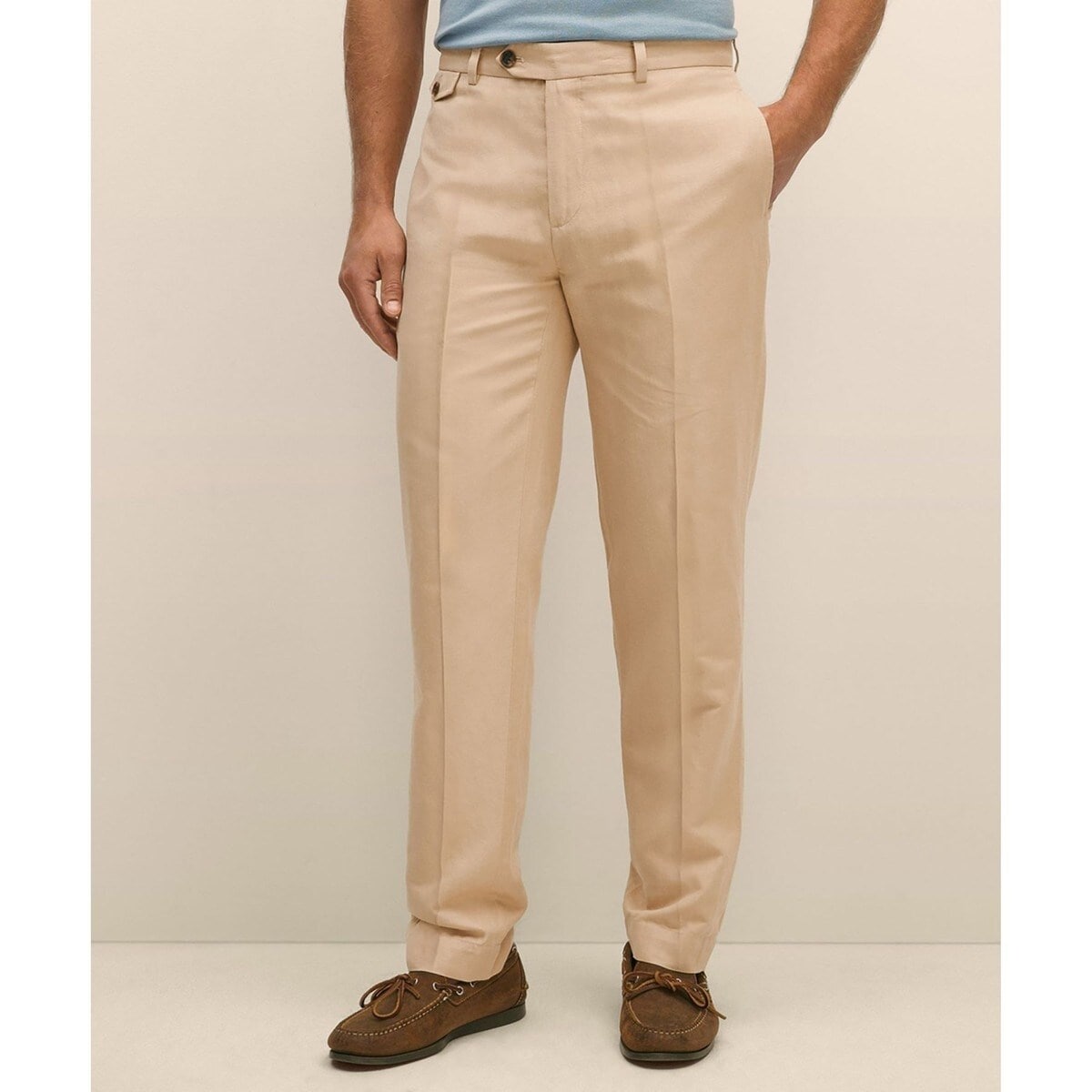 リネン／コットン　プレーンフロントパンツ　Regular／ブルックスブラザーズ（Brooks Brothers）