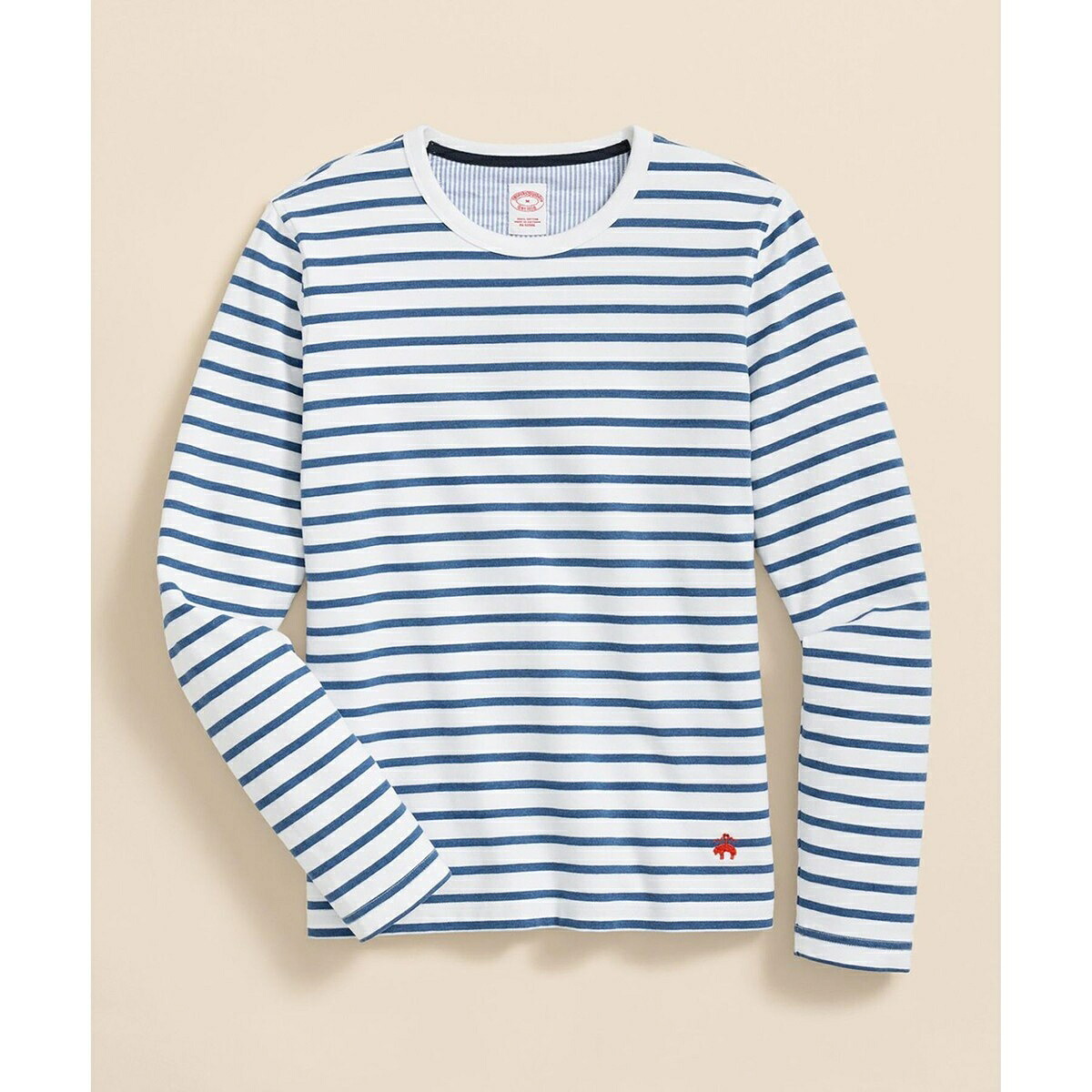 スウェードコットン　GFロゴ　マリナーストライプ　ロングスリーブTシャツ／ブルックスブラザーズ（Brooks Brothers）