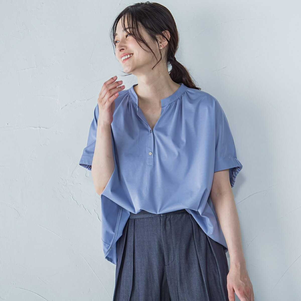 ライクアウーヴンスキッパーカットソー≪洗濯機で洗える≫／ロートレアモン（LAUTREAMONT）