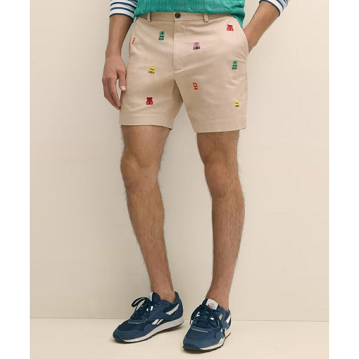 ストレッチコットン　ライフジャケットエンブロイダリー　7inショーツ／ブルックスブラザーズ（Brooks Brothers）