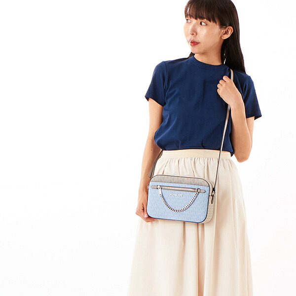 JET SET ITEM EW ジップ チェーン クロスボディ ラージ - MKシグネチャー／マイケル・コース（Michael Kors）