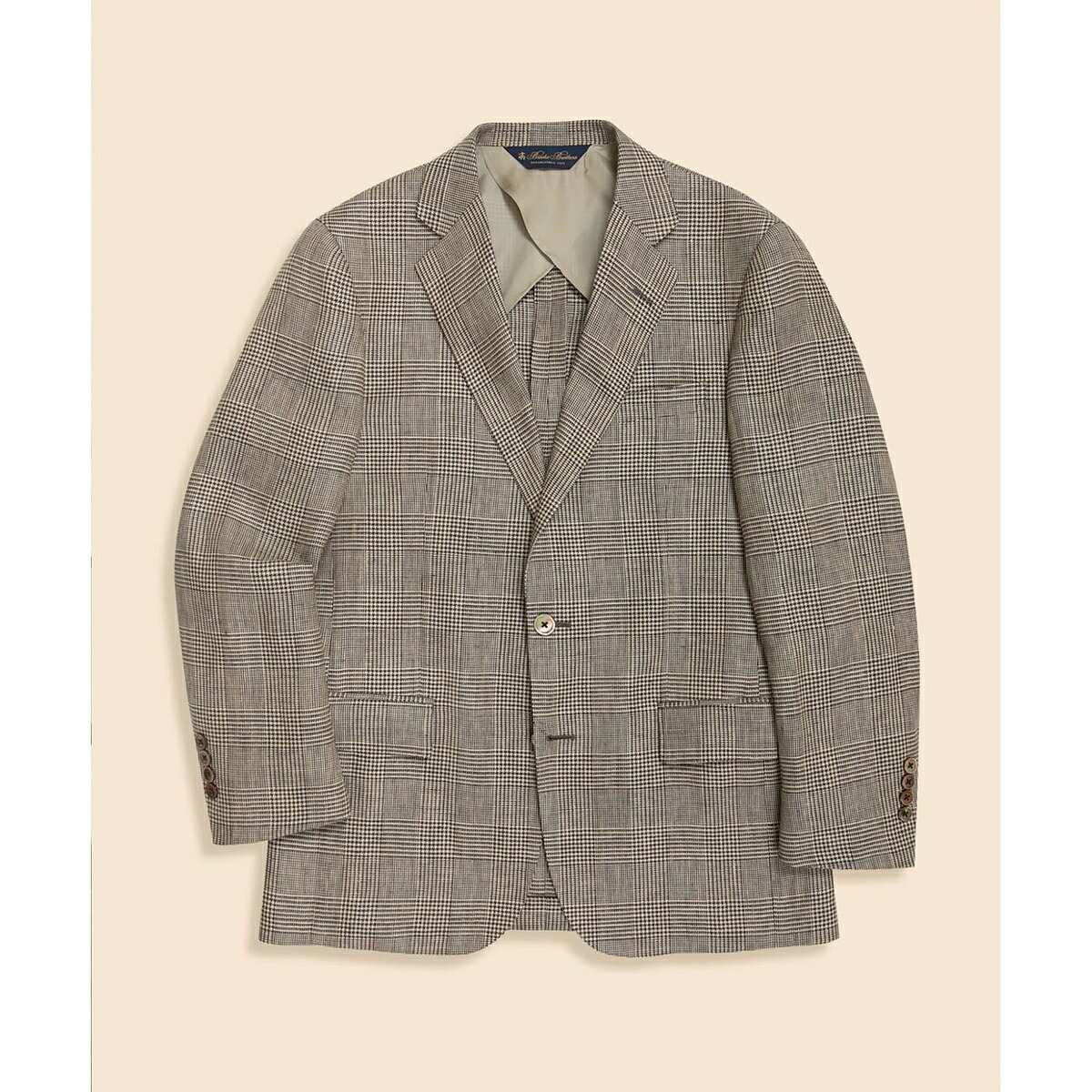 アイリッシュリネン　グレンプラッド　２釦アンコンジャケット　Classic セレモニー／ブルックスブラザーズ（Brooks Brothers）｜丸井（マルイ）店