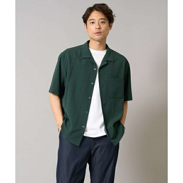 【接触冷感/イージーケア/吸水速乾】オープンカラー半袖シャツ（セットアップ可）リライトシリーズ3／アー・ヴェ・ヴェ（a.v.v）画像